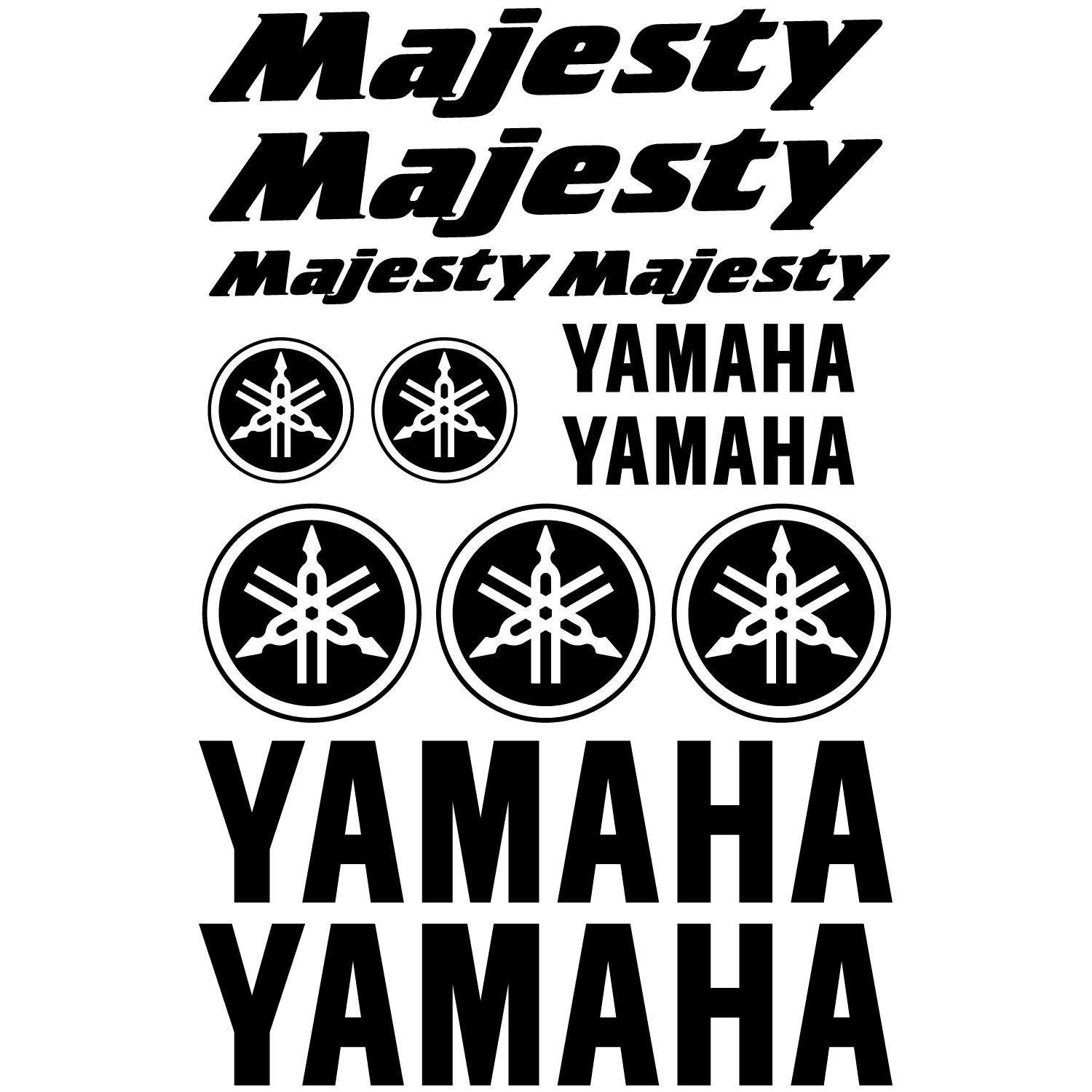 Wallstickers folies Yamaha Majesty Decal Stickers kit