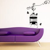 Cage Butterflies Wall Stickers