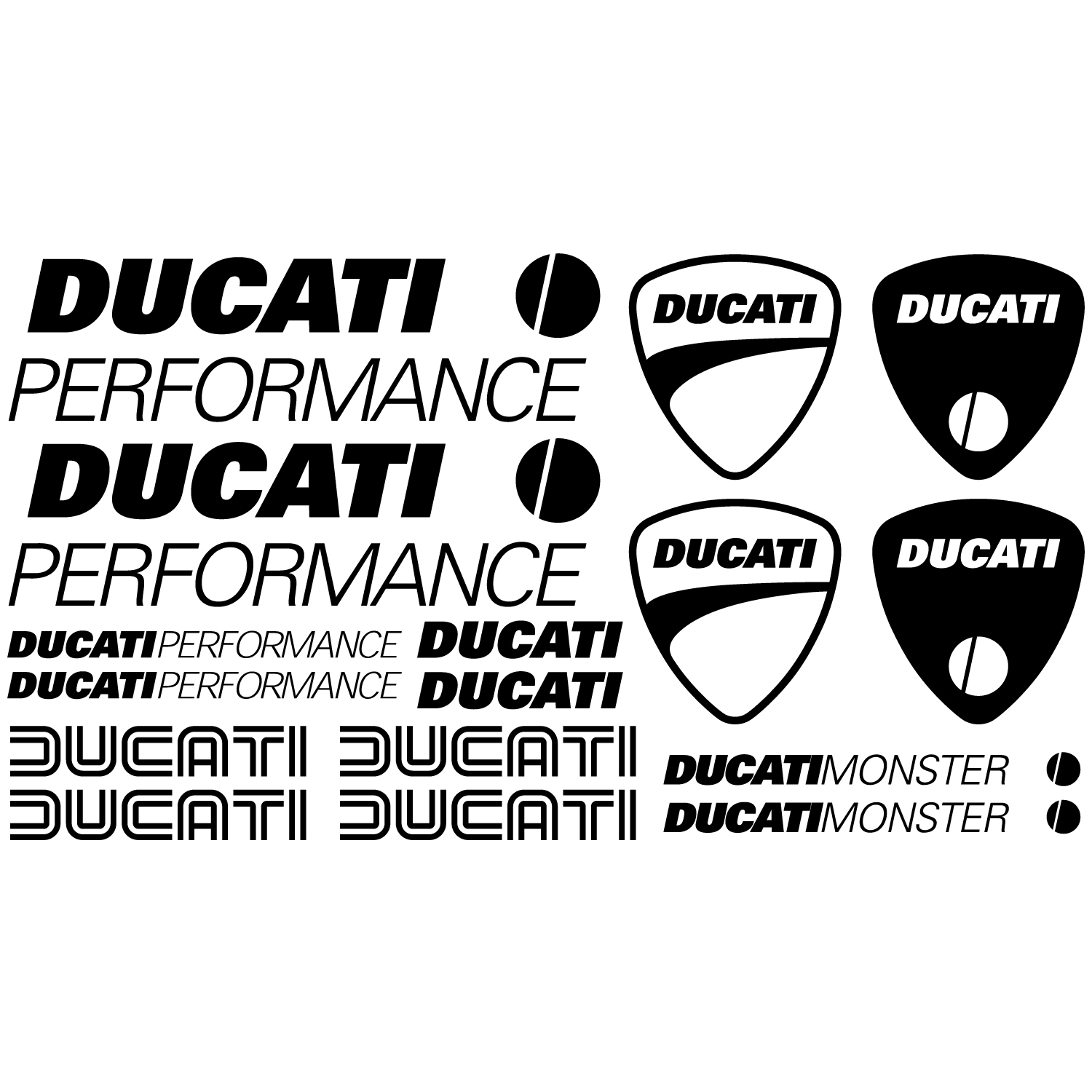 Wallstickers folies Ducati performance Decal Stickers kit