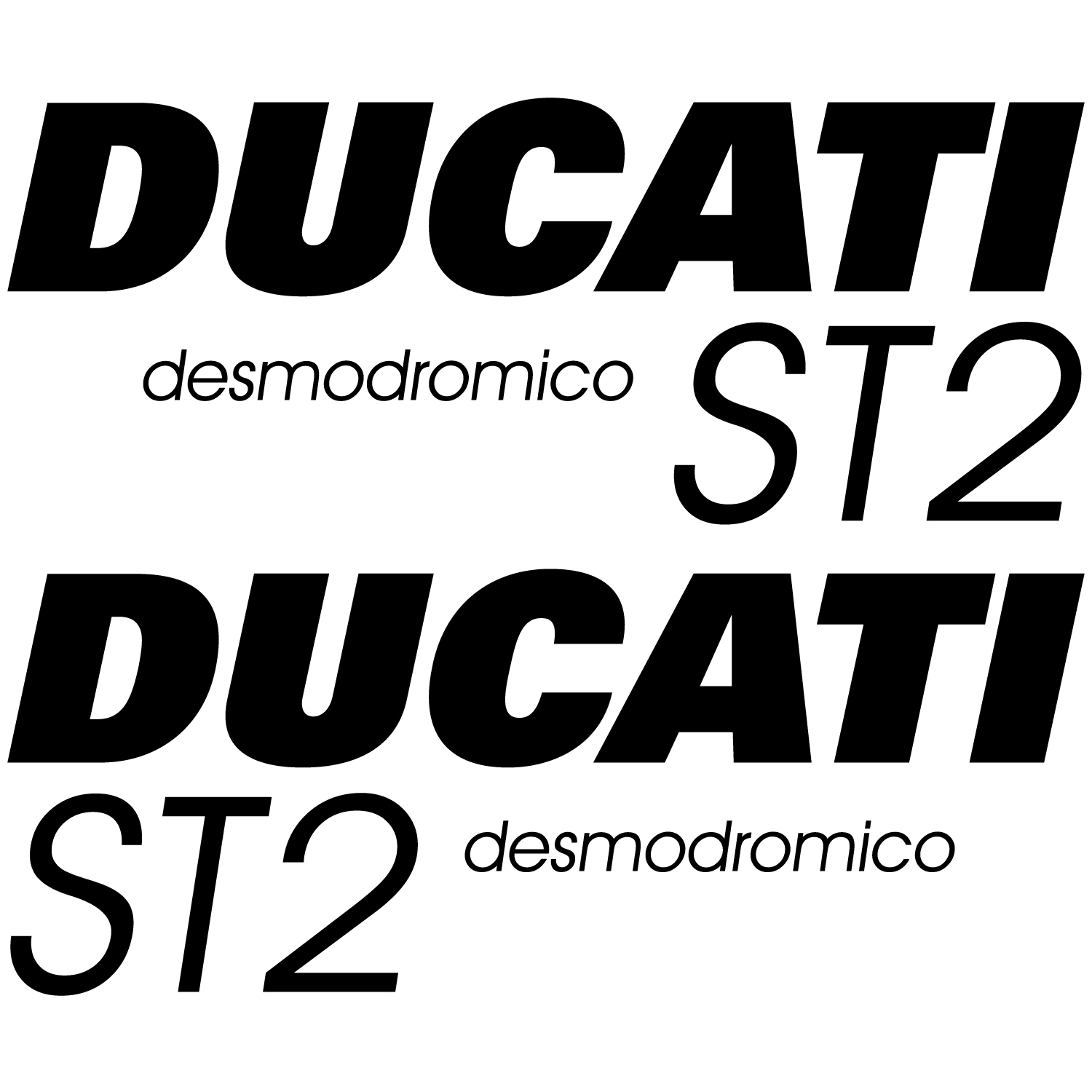 Wallstickers folies Ducati ST2 desmo Decal Stickers kit