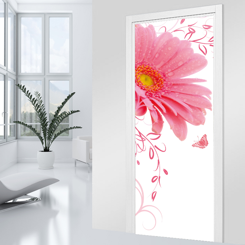 Sticker Porte Mandala Fleur, Sticker pour Porte