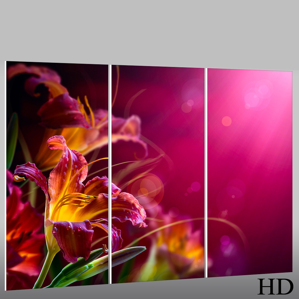 Wallstickers folies : Flower - Triptych Forex Print