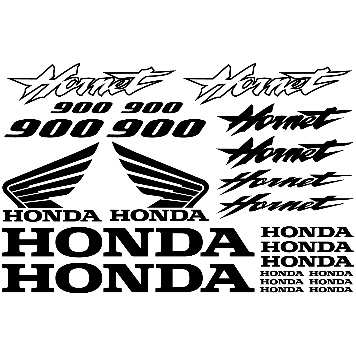 Wallstickers folies Honda 900 Decal Stickers kit