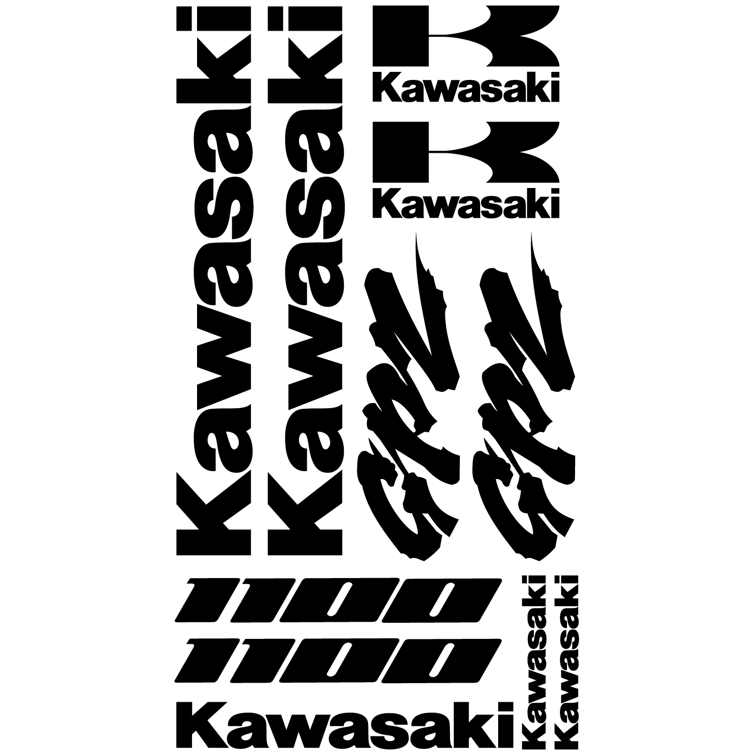 Wallstickers folies Kawasaki GPZ 1100 Decal Stickers kit