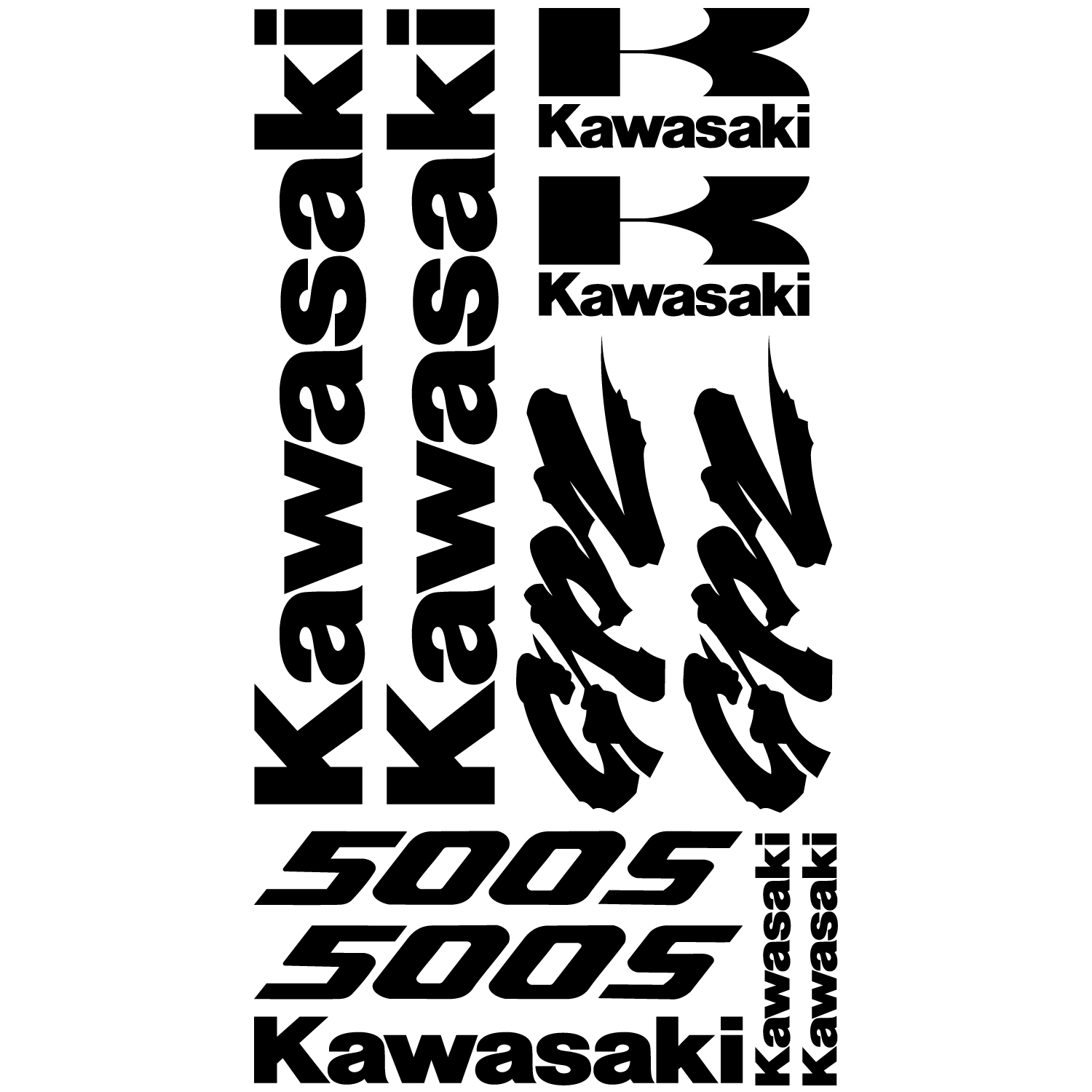 Wallstickers folies Kawasaki GPZ 500s Decal Stickers kit