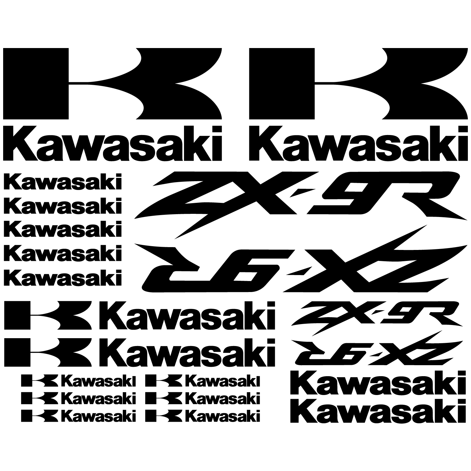 Wallstickers folies : Kawasaki Decal kit