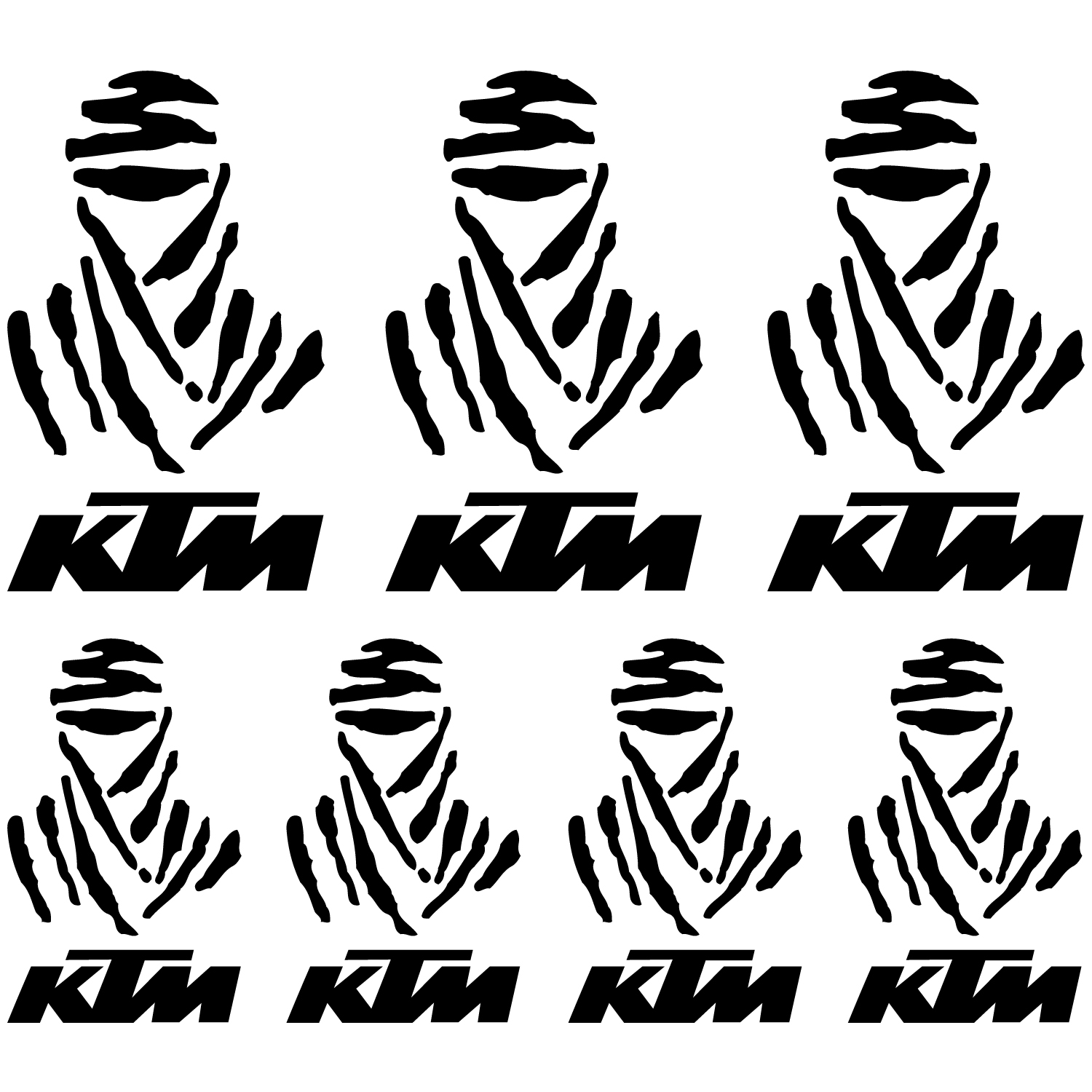 Wallstickers folies Ktm Dakar Decal Stickers kit