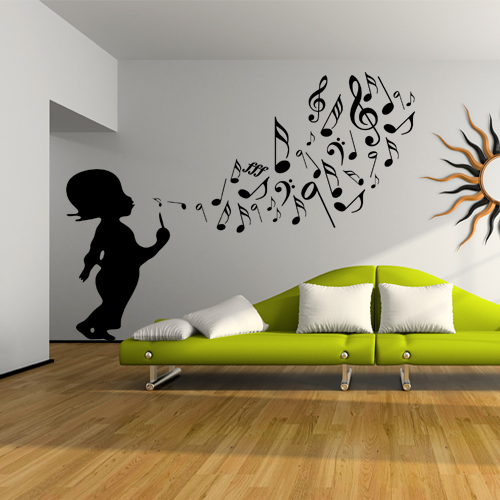 Wall stickers decal child-music 57x74 cm-ref a076