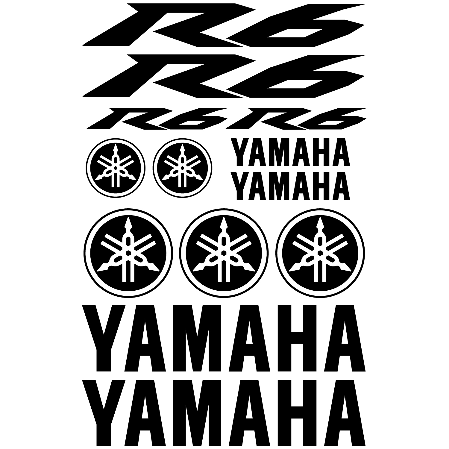 Wallstickers folies Yamaha R6 Decal Stickers kit Wallstickers folies Yamaha R6 Decal Stickers kit