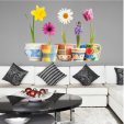 Flower Pots Wall Stickers