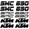 Ktm 690 smc Decal Stickers kit
