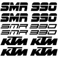 Ktm 990 smr Decal Stickers kit