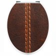 Leather - Toilet Seat Decal Sticker