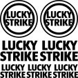 lucky strike Decal Stickers kit