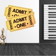 Movie Tickets Wall Stickers