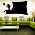 Woman Chalkboard / Blackboard Wall Stickers