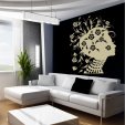 Woman flowers Wall Stickers