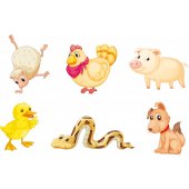 Animals Set Wall Stickers