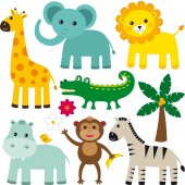 Animals Set Wall Stickers