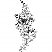 Asian Butterfly Flower Wall Stickers