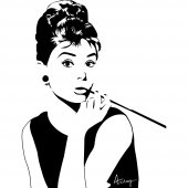 Audrey Hepburn Wall Stickers