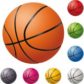 Basketballs Set Wall Stickers