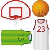 Basketballs Set Wall Stickers