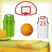 Basketballs Set Wall Stickers