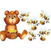 Bees Set Wall Stickers