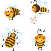 Bees Set Wall Stickers