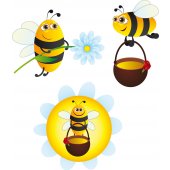 Bees Set Wall Stickers