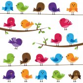 Bird Set Wall Stickers