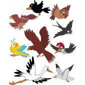 Bird Set Wall Stickers