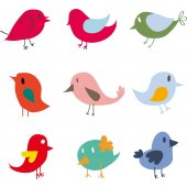 Bird Set Wall Stickers