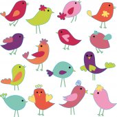 Bird Set Wall Stickers