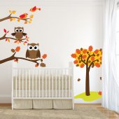 Birds and Owls Set Wall Stickers