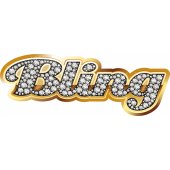 Bling Gold Strass Wall Stickers