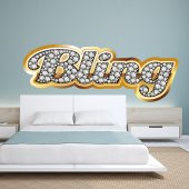 Bling Gold Strass Wall Stickers