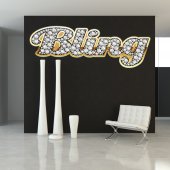 Bling Gold Strass Wall Stickers