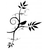 Branch with Bird Wall Stickers