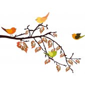 Branch with Bird Wall Stickers