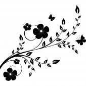 Branch with Butterflies Wall Stickers