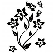 Butterfly Flower Wall Stickers