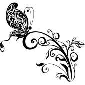 Butterfly Flower Wall Stickers