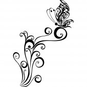 Butterfly Flower Wall Stickers