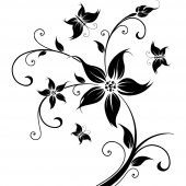 Butterfly Flower Wall Stickers