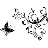 Butterfly Flower Wall Stickers