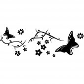 Butterfly Flower Wall Stickers