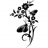 Butterfly Flower Wall Stickers