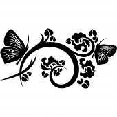 Butterfly Flower Wall Stickers